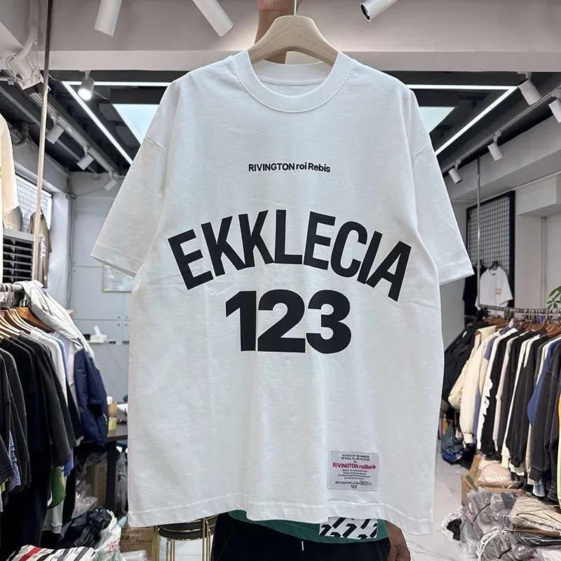 

Летняя футболка с принтом RRR123 логотипа Harajuku Ekklecia для мужчин и женщин аниме лучшее качество RRR 123 Футболка Топ Футболка Harajuku аниме одежда