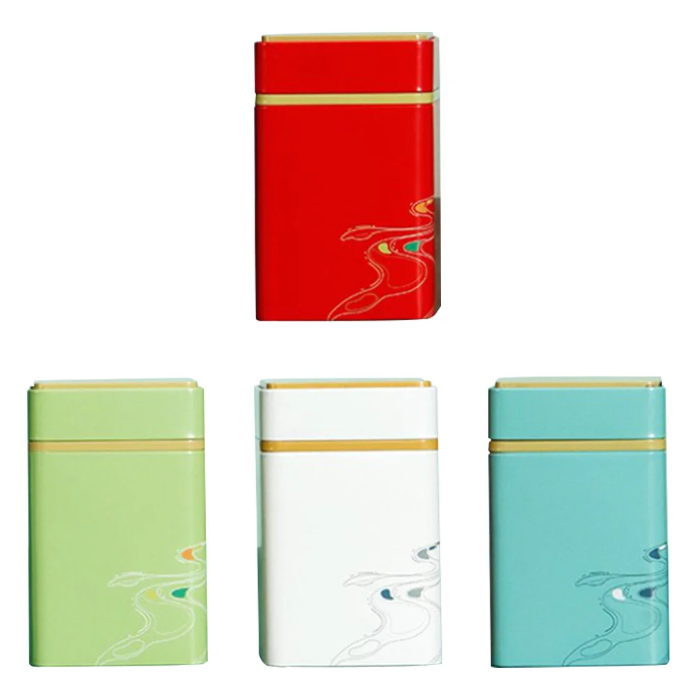 

Tea Canister Storage Tins Jar Coffee Loose Tinplate Container Box Airtight Tin Metal Steel Canisters Stainless Kitchen Bean Set