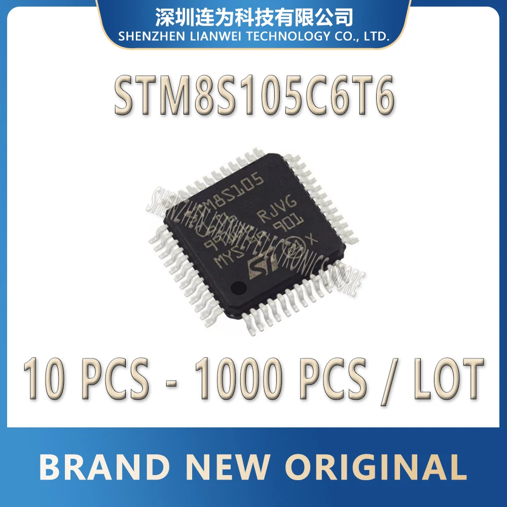 

STM8S105C6T6 STM8S105C6 STM8S105 STM8S STM8 STM IC MCU Chip LQFP-48