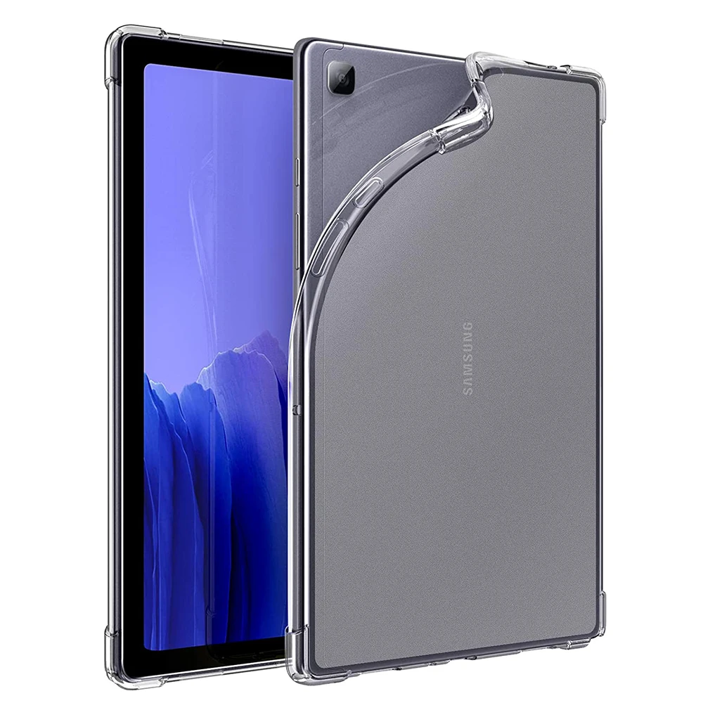

Shockproof Silicone Case For Samsung Galaxy Tab A A7 A8 S4 S5 S6 S7 S8 FE Lite Plus 8.0 10.5 11 Flexible Transparent Back Cover