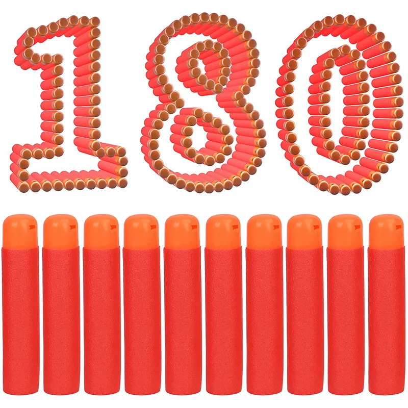 

180 Pack Refill Darts 9.5cm Foam Blaster Refill Bullets Compatible for Nerf Mega Guns Foam Toy Darts for Kids Birthday Gift