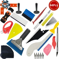 new car vinyl tint film installation tool kit rubber scraper magnetic holder wrapping sticker carving knife with spare blades