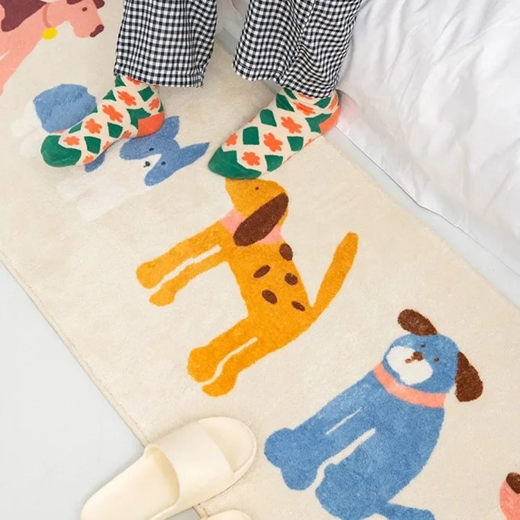 Забавные Коврики для спальни прикроватный игровой коврик домашний декор зимний