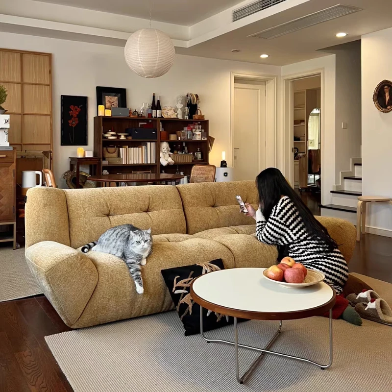 Роскошный простой диван дизайнерский для квартиры облачный тканевый эластичный