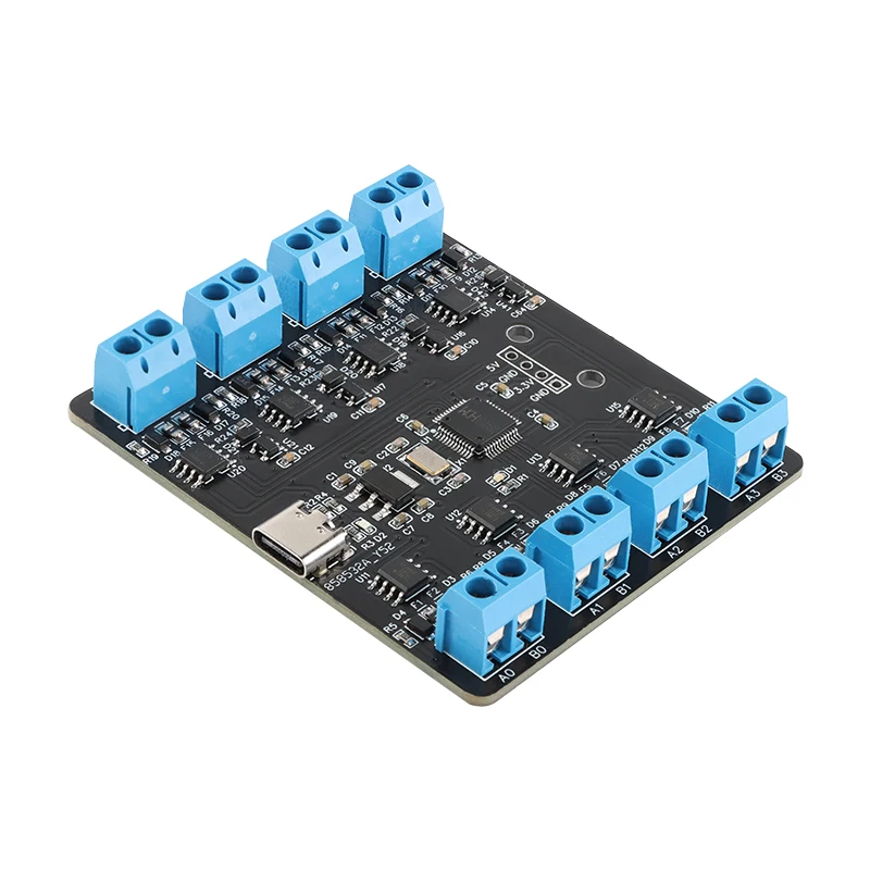 

USB к 8-канальному RS485 последовательному порту Type-C к 8-way 485, многоканальный UART HUB RS485, модуль Φ