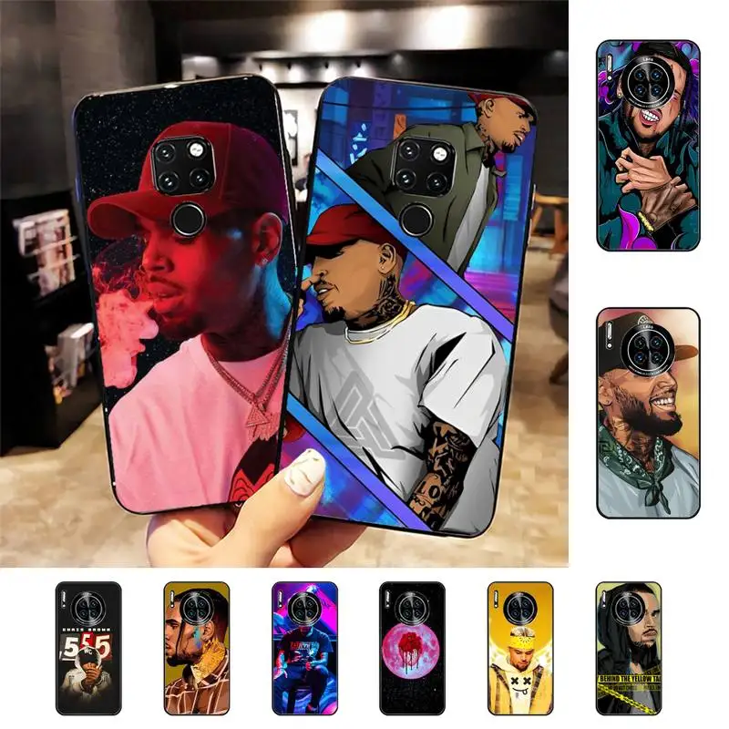 

Chris Brown Rap Phone Case For Huawei Nova 3I 3E mate 20lite 20Pro 10lite Luxury funda case
