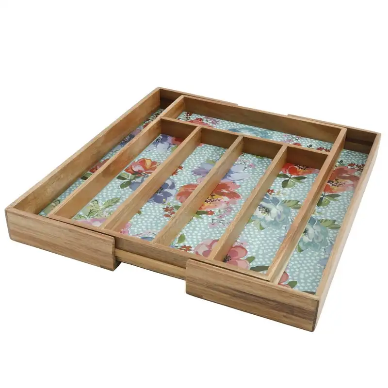 

5-секционный расширяемый Органайзер из дерева акации