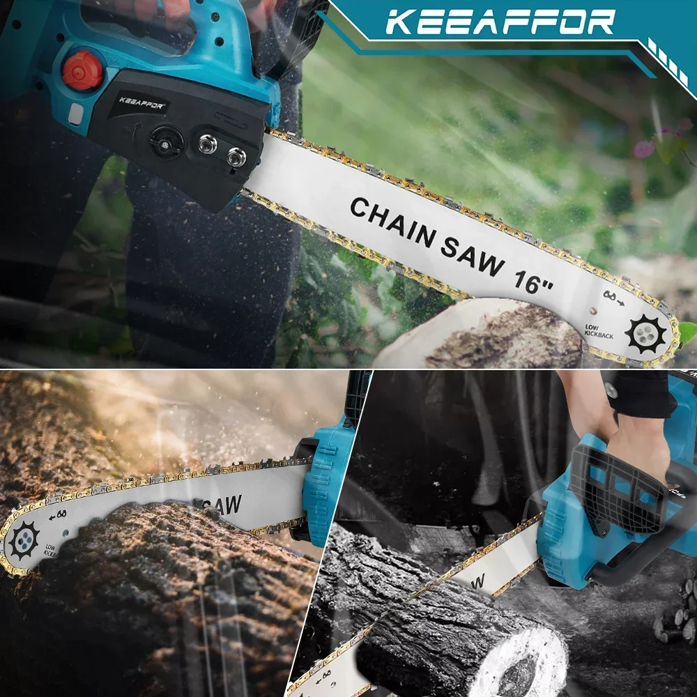 KEEAFFOR 7980 Вт электрическая цепная пила 16-дюймовая бесщеточная резка