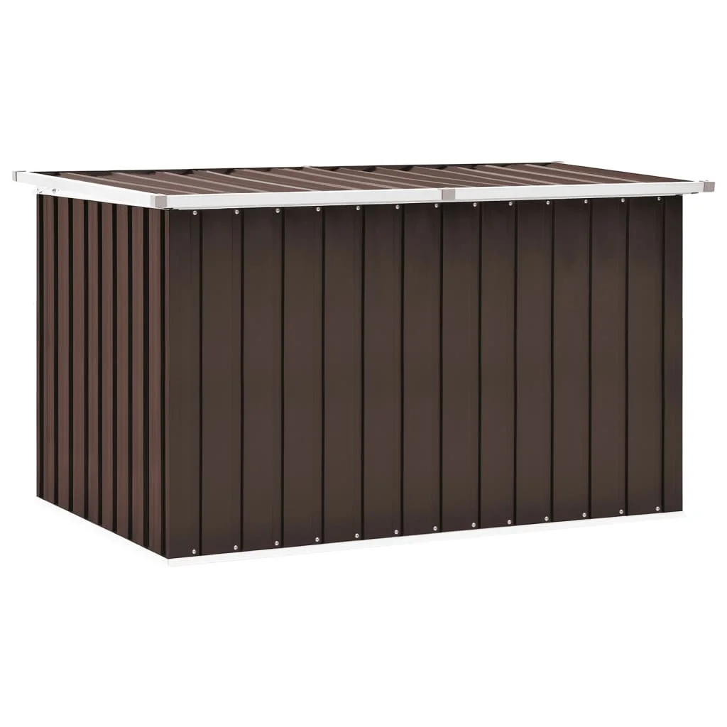 

Patio Storage Box, Galvanised steel & plastic Outdoor Storage Cabinet, Courtyard Decoration Brown 149x99x93 cm