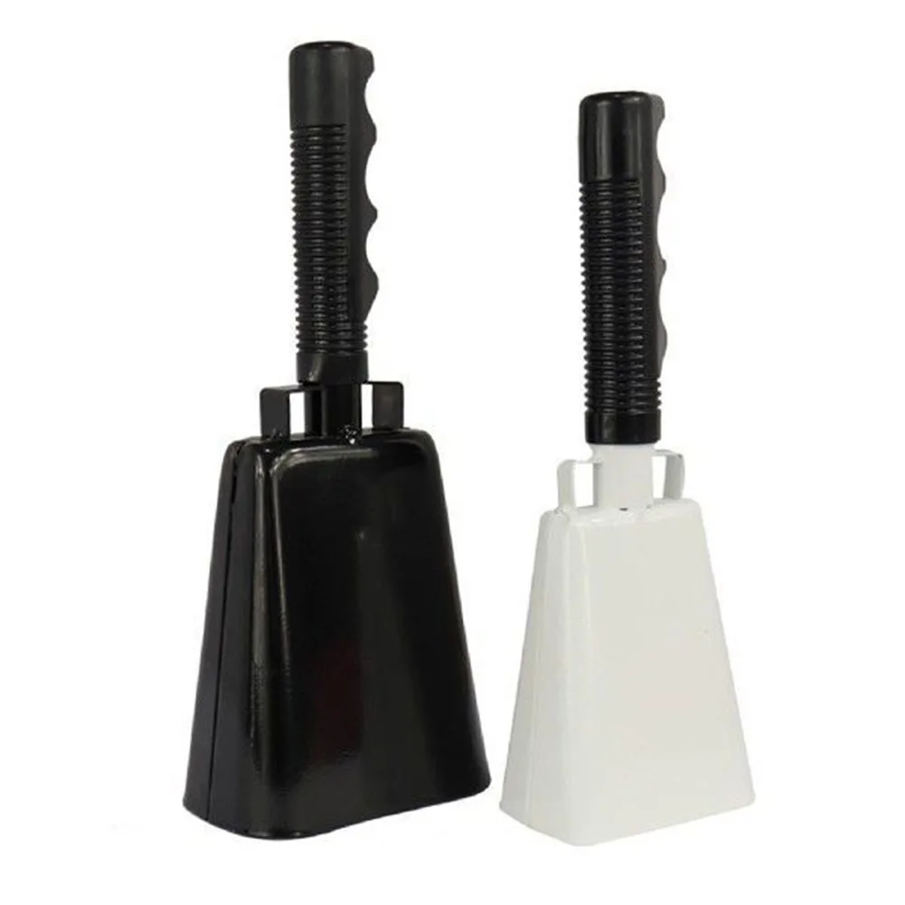 

1x Cow Bell Steel Cowbell With Handle Hand Percussion For Party Sport Events Cheering Bell Hand Call Bell Loudly For Concert