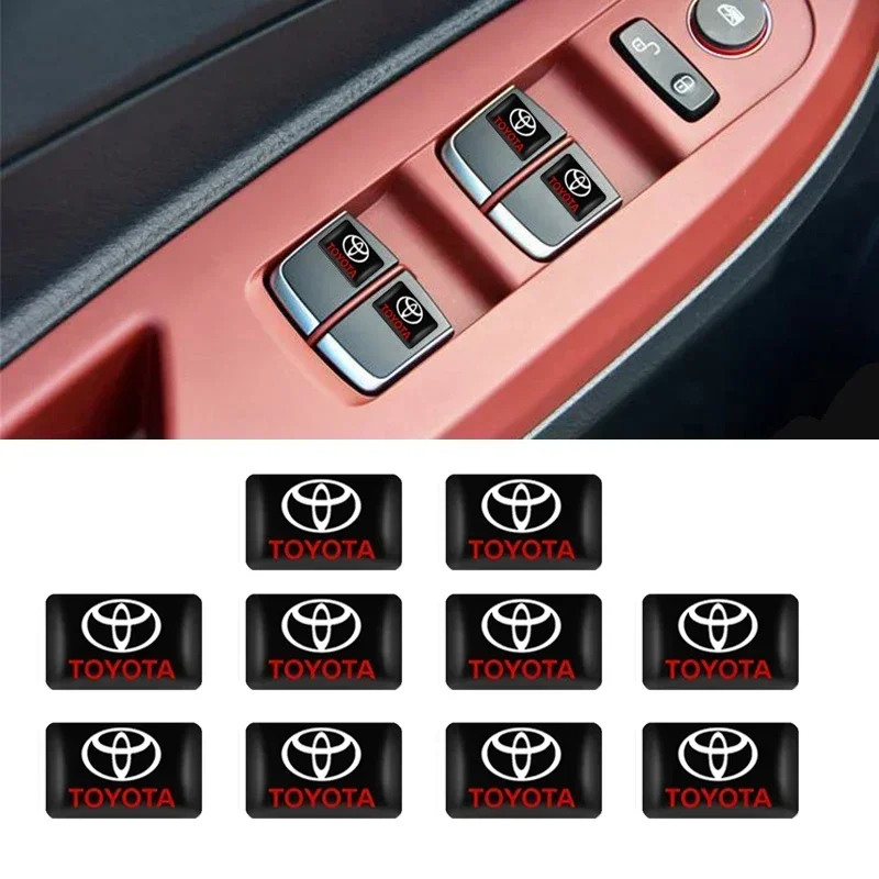 Наклейки для салона автомобиля мультимедийные пуговицы наклейки Toyota Reiz Camry Corolla