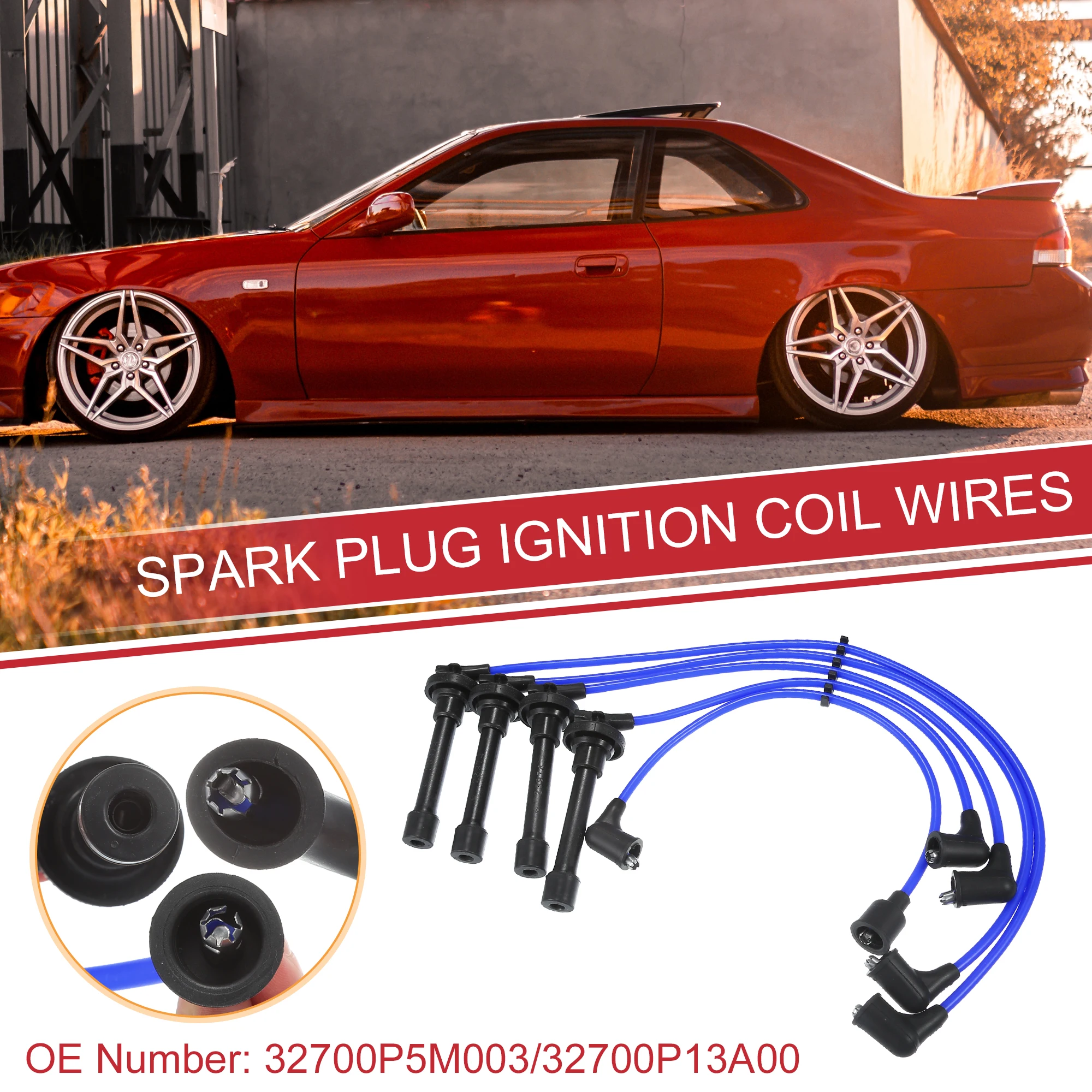 UXCELL 5 шт. провод свечи зажигания кабель катушки No 32700P5M003 для Honda Prelude 93-96