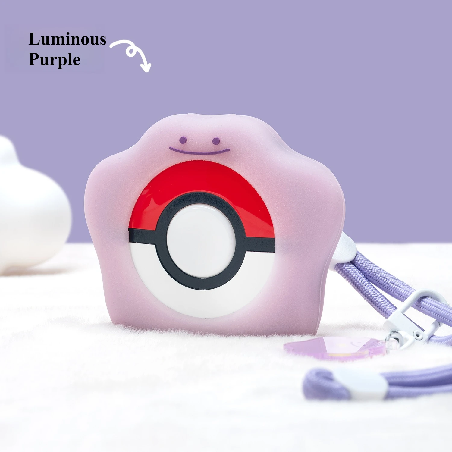 Фото Силиконовый защитный чехол Bandai Pokemon GO Plus+ с креплением для шнурка и наклейкой для аксессуаров Pokeball Sleep Tracker, подарок №5