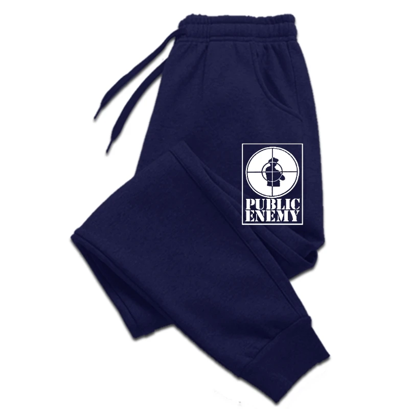 

Винтажные мужские брюки в стиле унисекс в стиле 90-х с изображением общественного врага, модные летние мужские брюки, мужские брюки из 100% хлопка с изображением холода