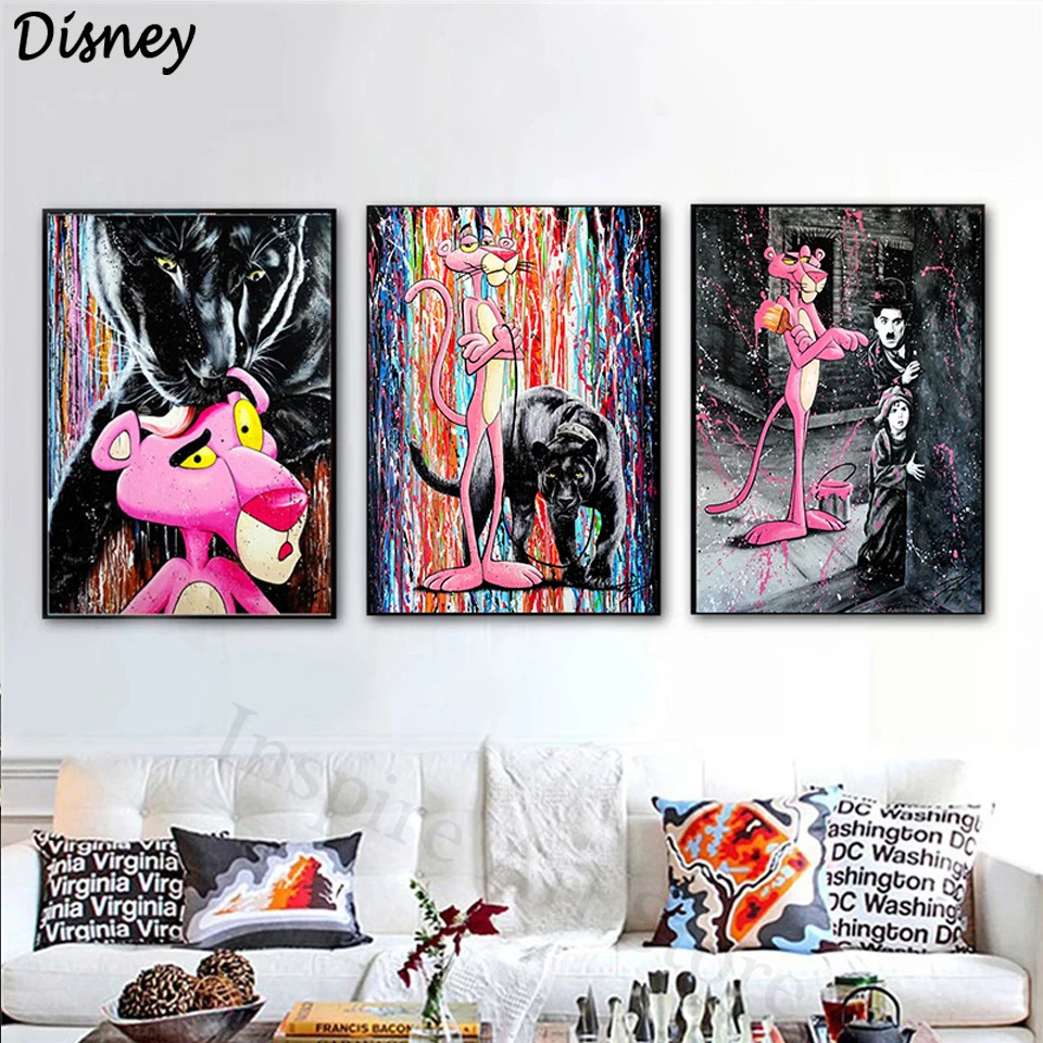 

DIY 5D Diamond Painting Disney Pink Panther Cross Stitch Embroidery Rhinestones Pictures Puzzle Diamond Mosaic Graffiti Art