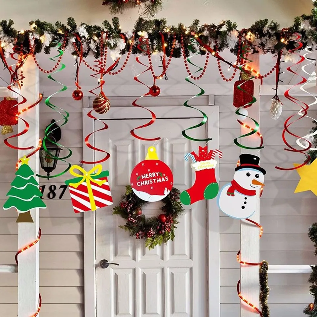 Рождественский подвесной комплект вихревых украшений потолочный вихревой декор