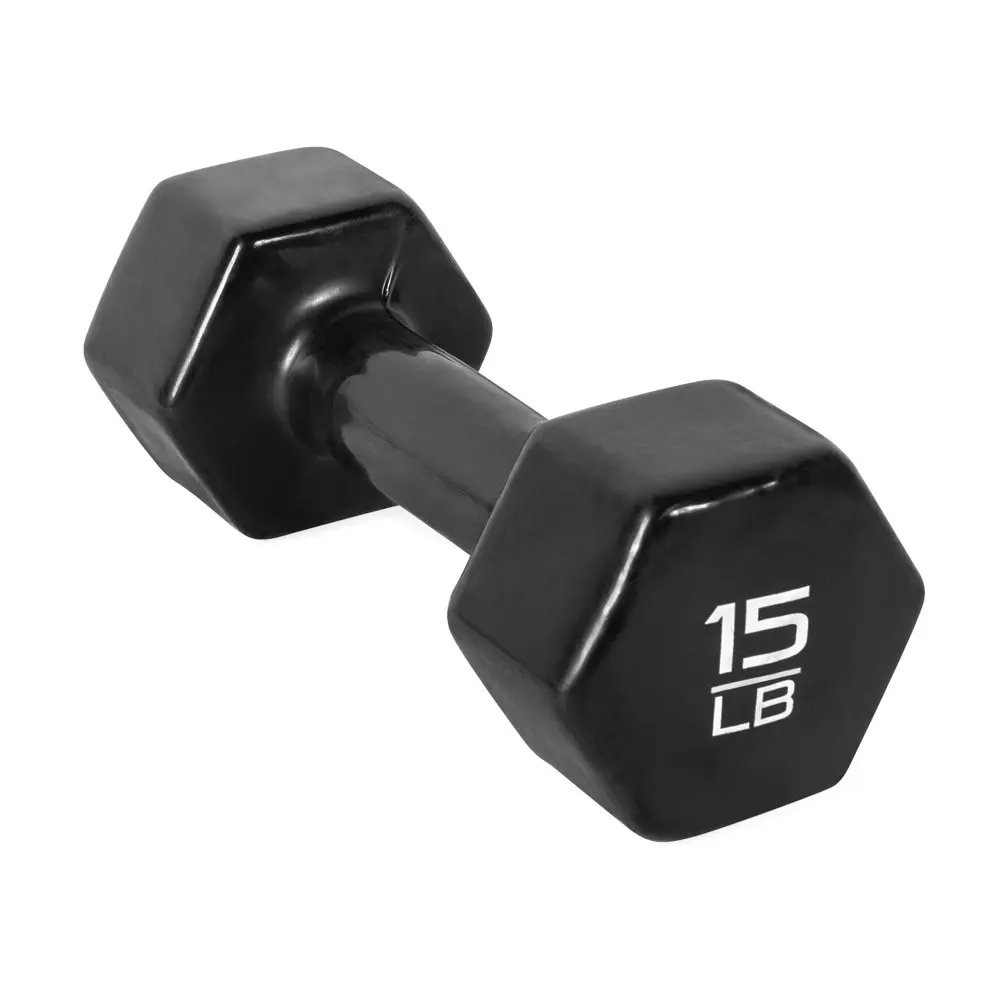 

Barbell, 15lb Vinyl-Coated Dumbbell, Single