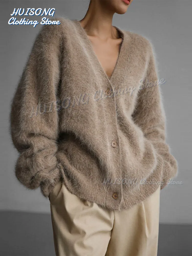 Женский трикотажный кардиган из плотной кашемировой шерсти