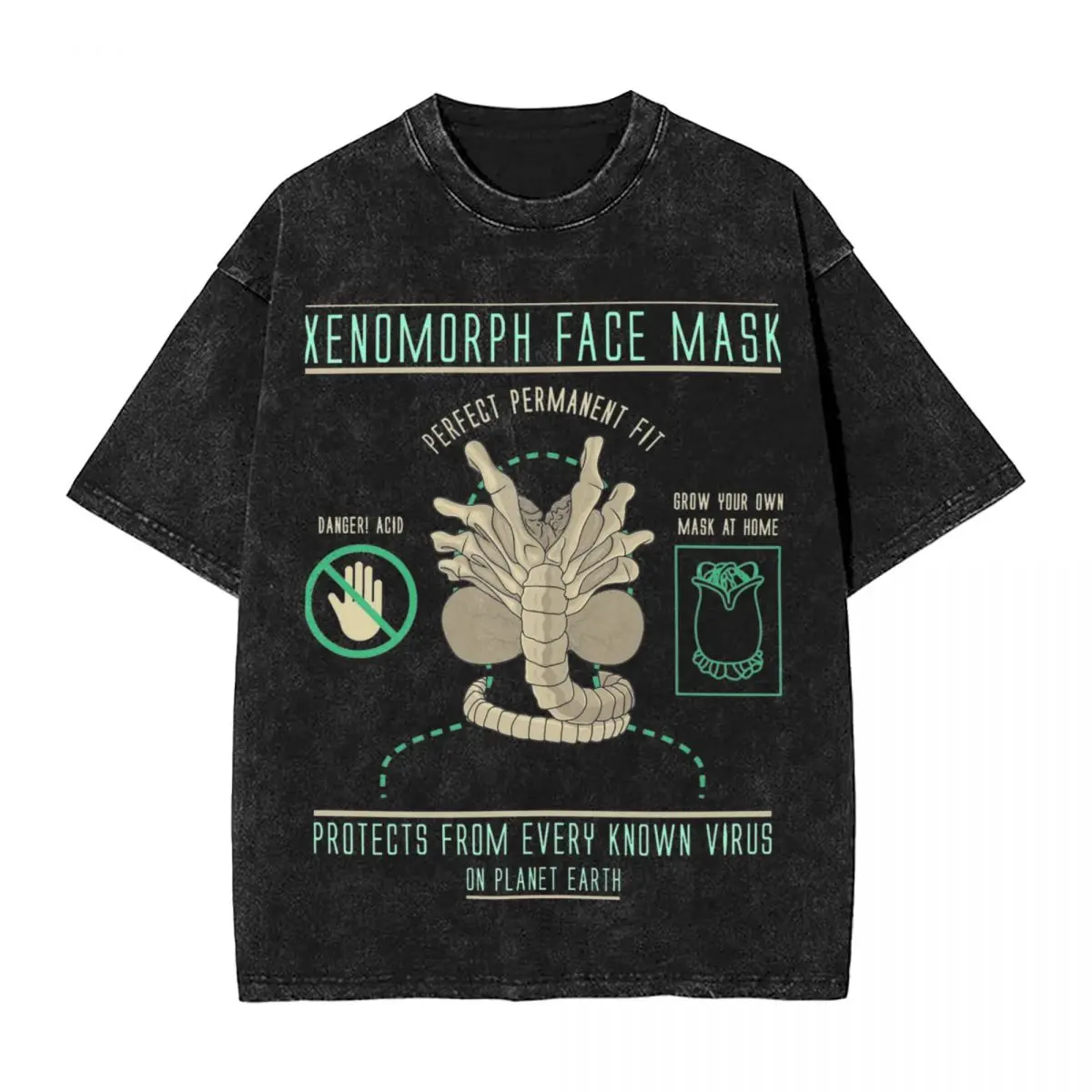 Мужская футболка Alien Romulus Movie Ретро маска ксеноморфа стираные футболки хиппи