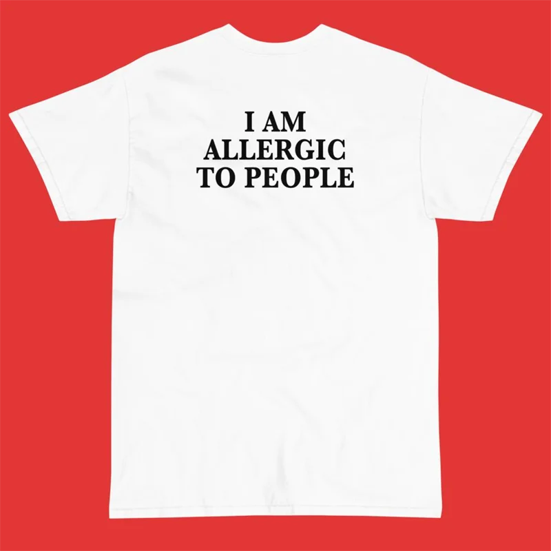 

I am Allergic To People TeeShirt 90s Woman T-shirts Y2k Clothes Tops Anime Kawaii Vintage Aesthetic Gothic Goth Blouses