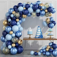 blue silver birthday balloon garland arch kit wedding 1st birthday balloons decoration party balloons for kids baby shower