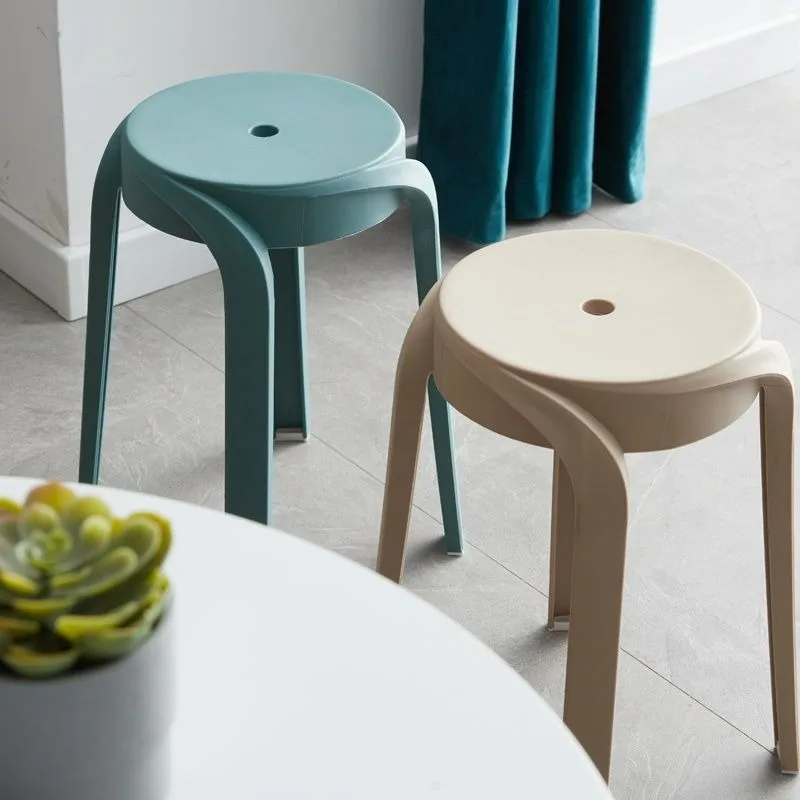 

Plastic Chairs Living Room Stacking Chair Folding Furniture Space Savers Simple Modern Mobile Chairs for Parties Home Decoration