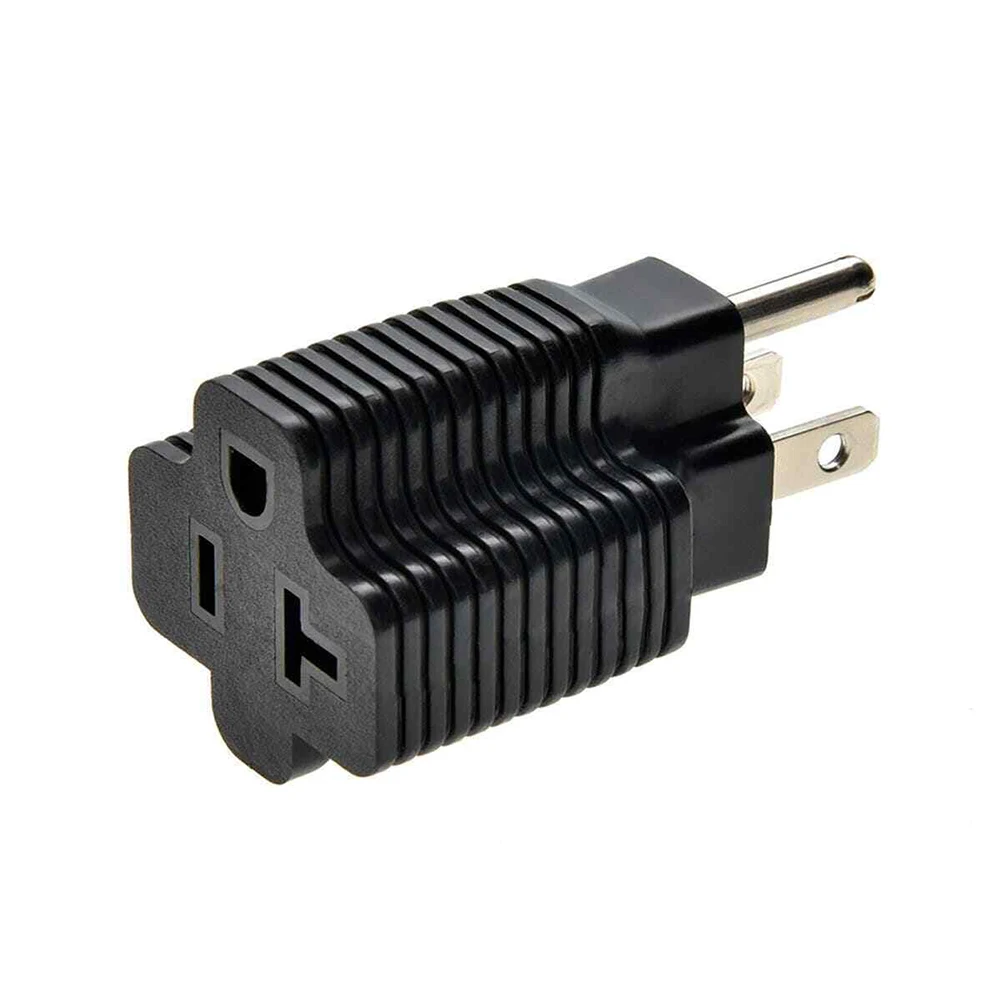 

Plugs Adapter 1.4-1.9CM 1PCS 50/60HZ Black Conversion Plug Copper Molded Construction NEMA 5-20R To NEMA 5-15P