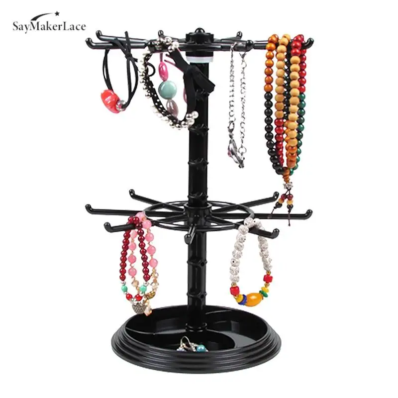 

Plastic Stand For Earrings Pendants Bracelets Jewelry Rotatable Display Stud Earrings Holder Jewellery Rack Storage Small Shelf