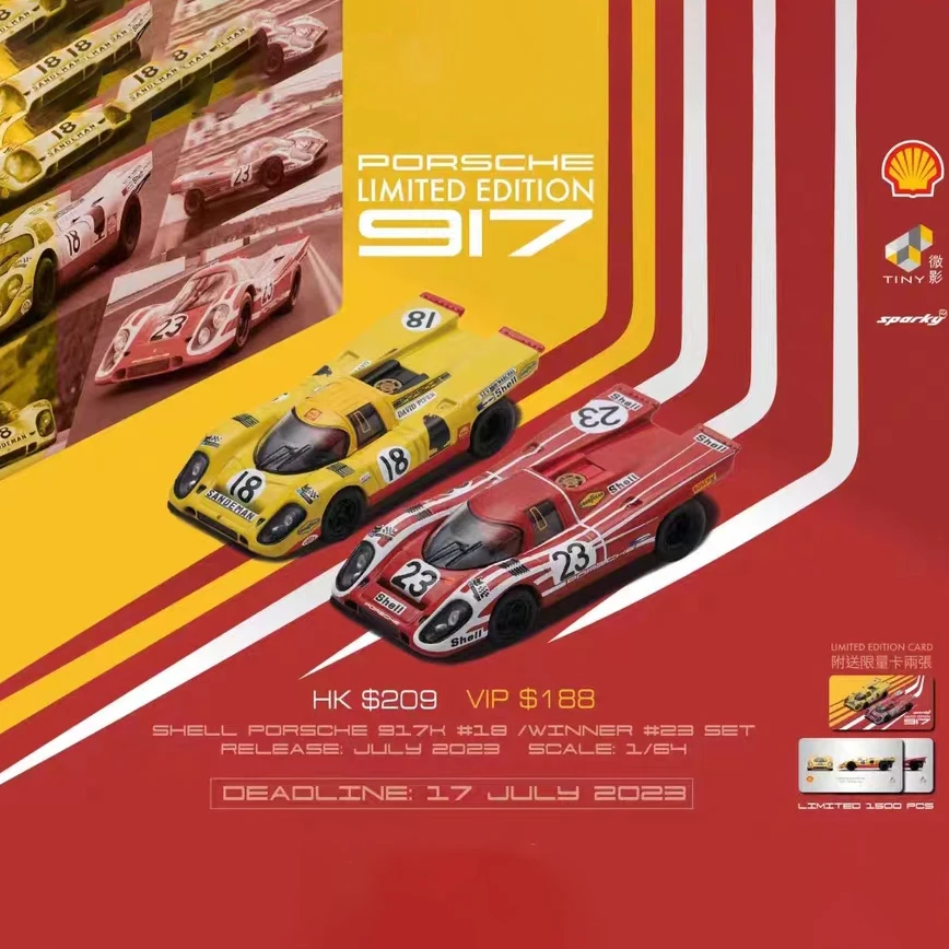 

“Pre-Order” 1/64 Model Car Toys Spark X TINY 917K 1000KN Norisring 1970 #8 Alloy Diecast Collection for Adult Gift Birthday