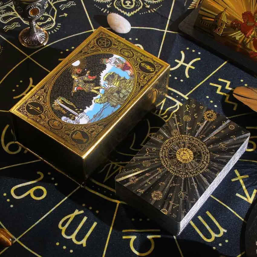 ПВХ водонепроницаемая панорамная Таро 12x7 см бумажная ручная карточная игра