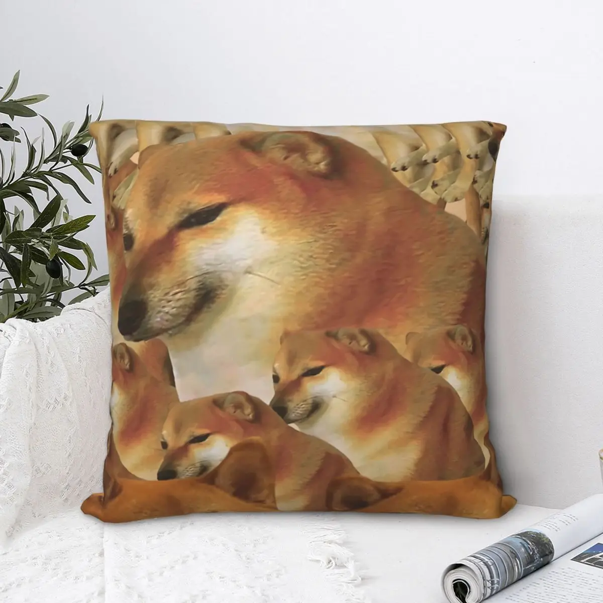 

Cheems Galore Pillowcase Meme Backpack Cushion For Garden DIY Printed Chair Hug Pillowcase Decorative