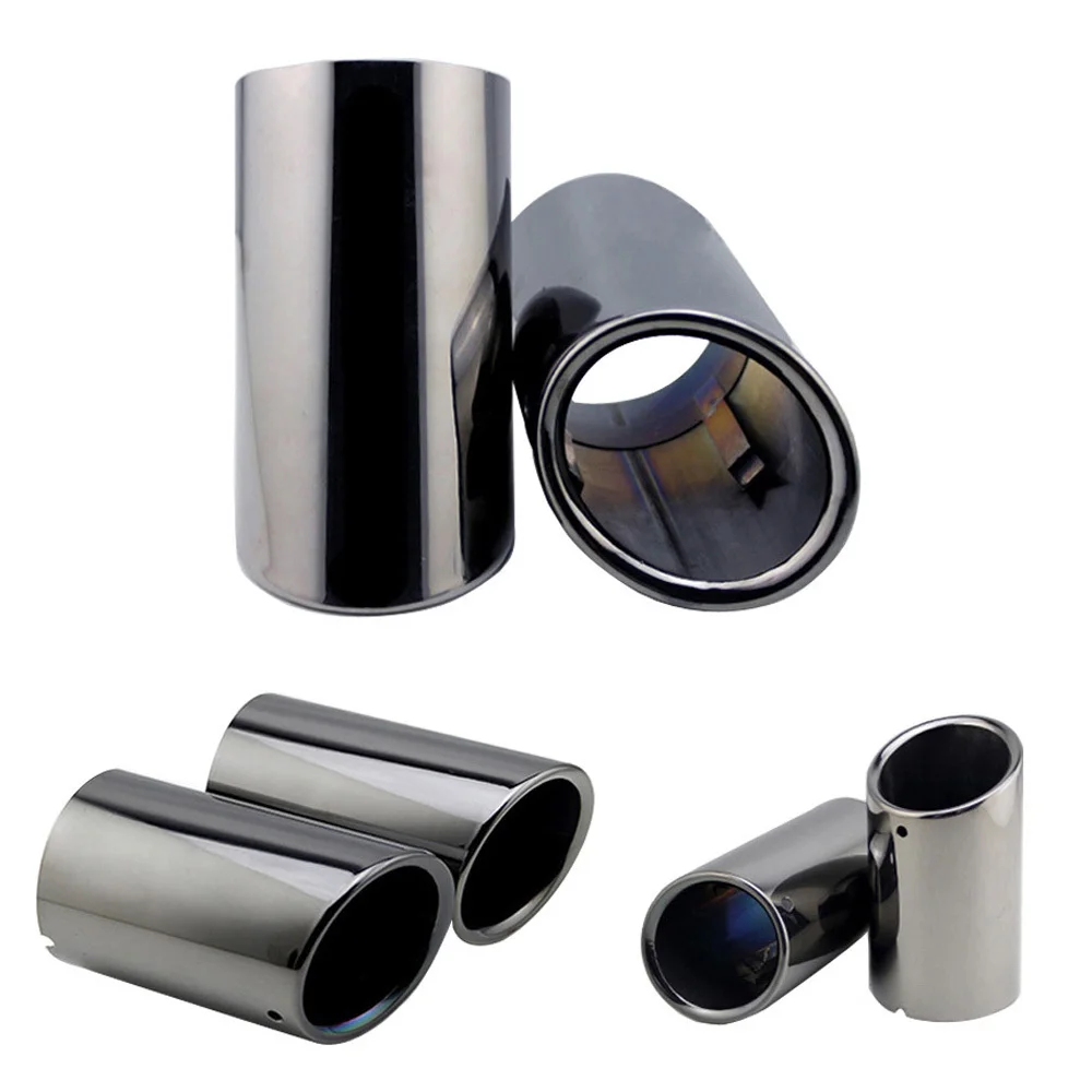 

AQTQAQ Chrome Plating Stainless Steel Car Exhaust Muffler Tip Pipes Covers for Audi A1 A3 A4 TT 2009-2015 / VW Volkswagen PASSAT