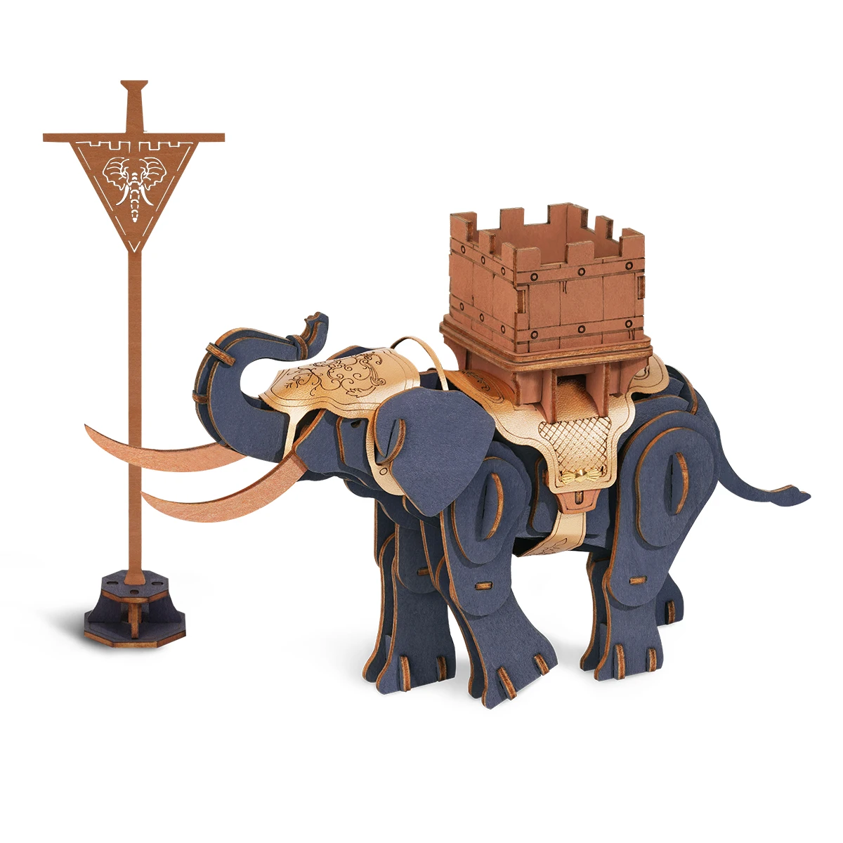 

Robotime Rowod Warbeast Tribe Warrior-Elephant Model Gift for Kids Assembly Creative Toys Building Block Set 3D Wooden Puzzle