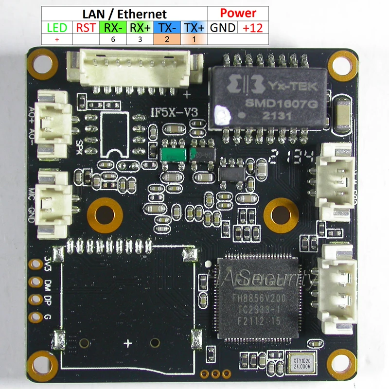 H.265 H.264 8.0MP 8MP 1/3 &quotGalaxyCore GC8053 CMOS + FH8856 V200 IP-камера головного света (дополнительные