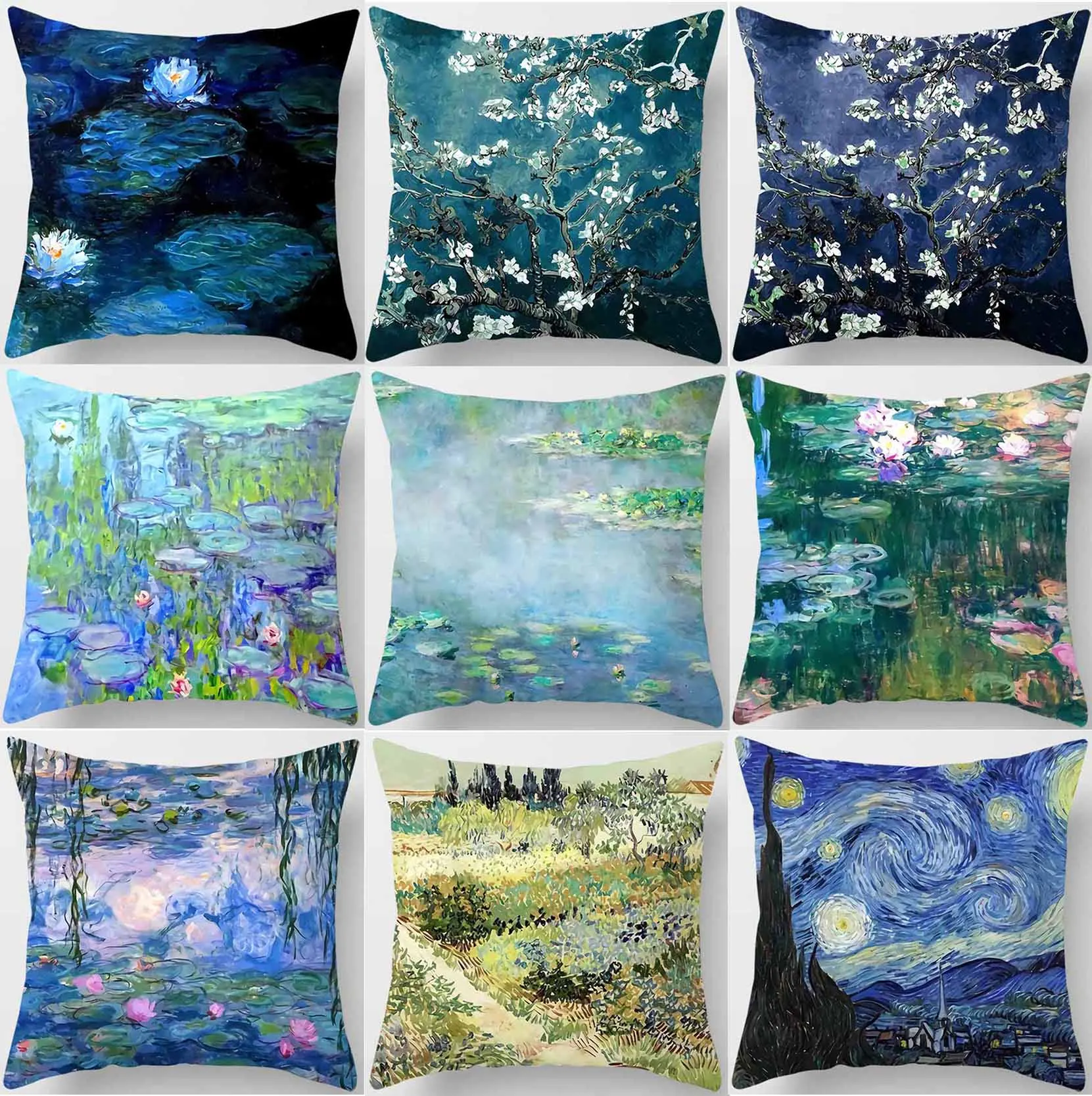 

Painted flower design home decoration pillowcase square pillow case home decoration office cushion cover