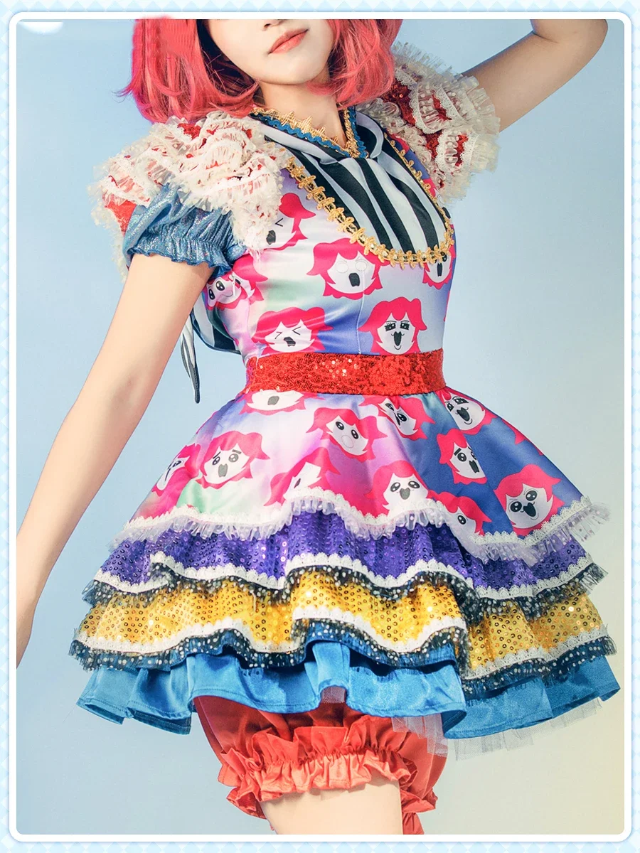 Love Live Sunshine Kurosawa Ruby Косплей Костюм Aqours AAO Танцевальное Платье Милый Вечерний