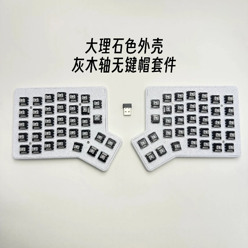 Фото Новая беспроводная механическая клавиатура Redox Ergodox с раздельным дизайном, корпус из PLA, горячая замена переключателей, поддержка VIAL, 2.4G, эргономичная клавиатура Ergo №2