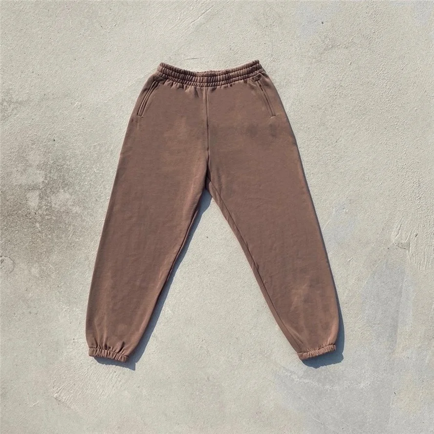 Однотонные брюки 6 сезон для мужчин и женщин 1:1 высококачественные на молнии с