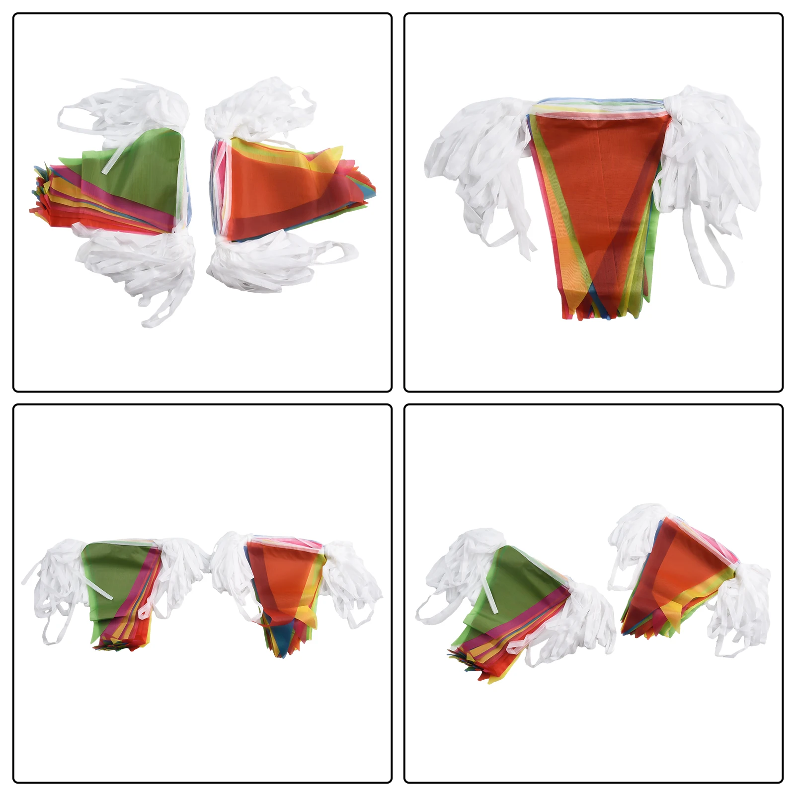 Разноцветные треугольные флаги 50 м