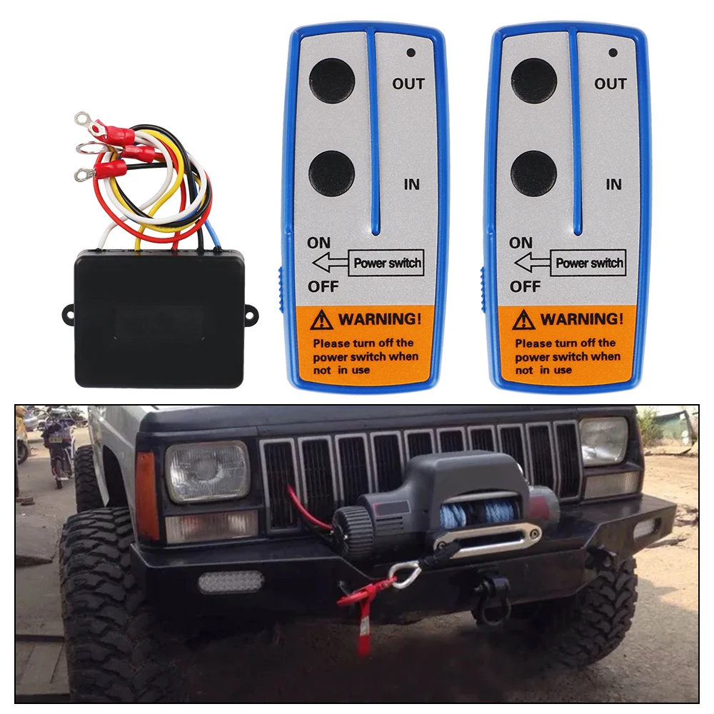 

12V Winch Remote Control System Wireless Universal Handset Switch Controller For Recovery Tow Truck For Jeep Off-road ATV
