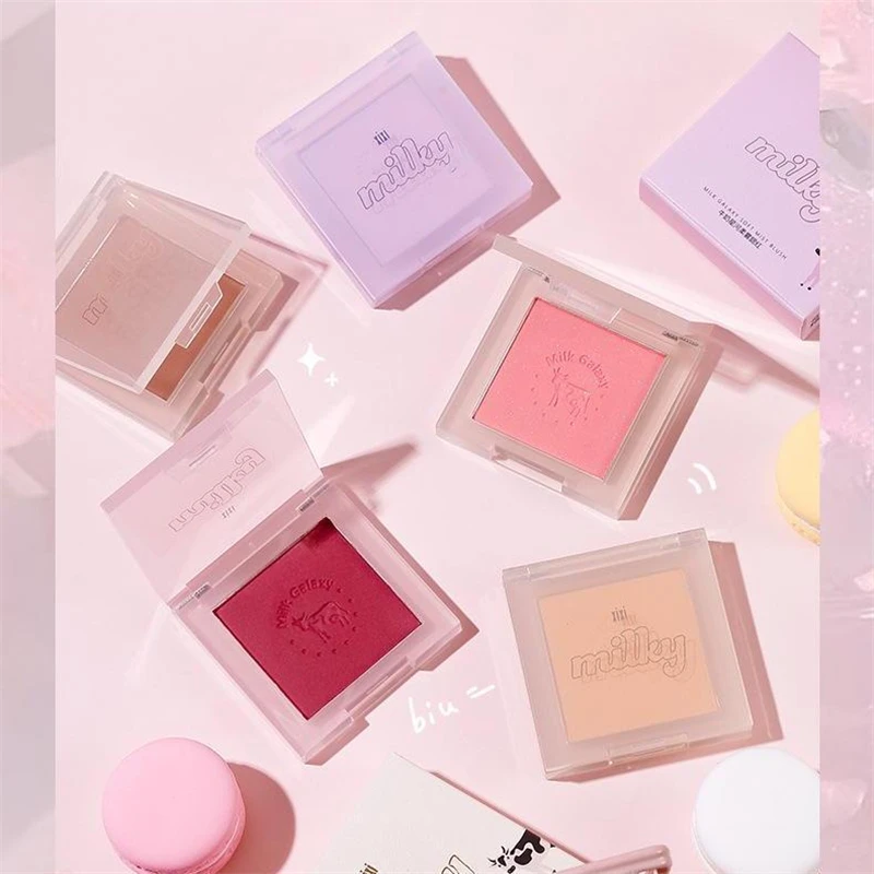 

UEE Single Blush Palette Face Cream Concealer Foundation Powder Waterproof Lasting Face Rouge Powder Natural Peach Blusher