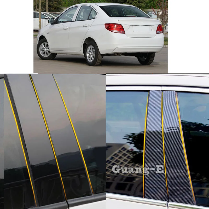 

Автомобильная накладка на столб из поликарбоната, накладка на дверь, отделка окна, пианино, черная молдинговая наклейка, пластина, детали для Chevrolet Sail 3 2015 2016-2018