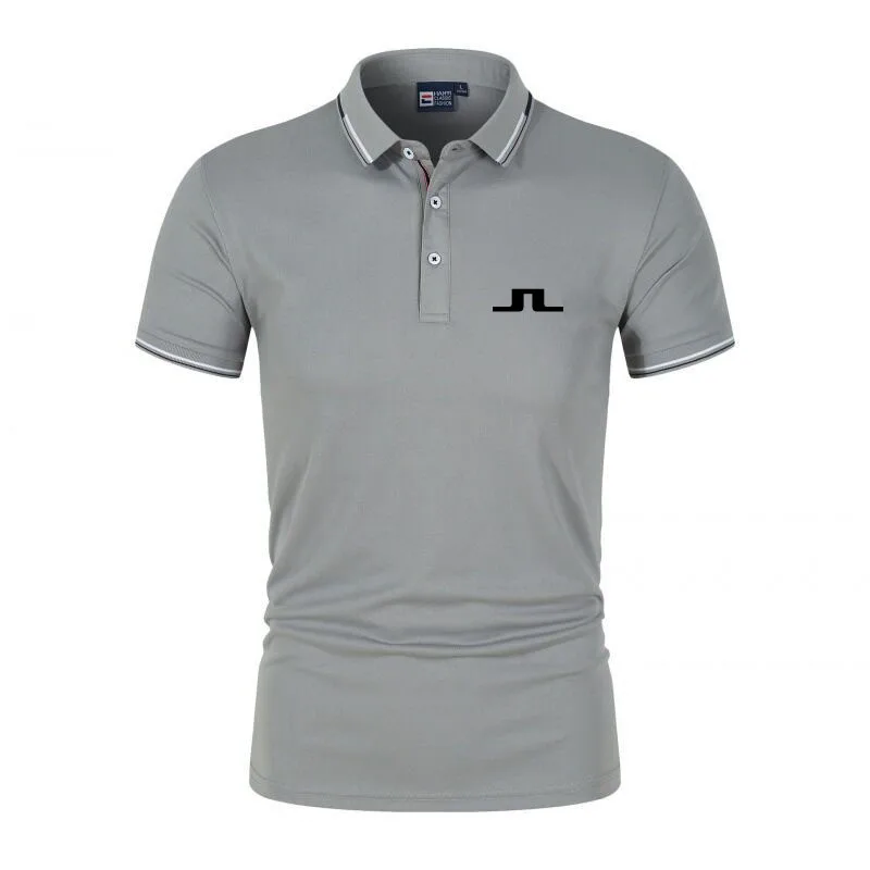 

Golf Shirt for Men's Summer Quick Dry Breathable Polo Shirt Fashion Short Sleeve Tops J Lindeberg Golf Shirt Men's T-Shirt