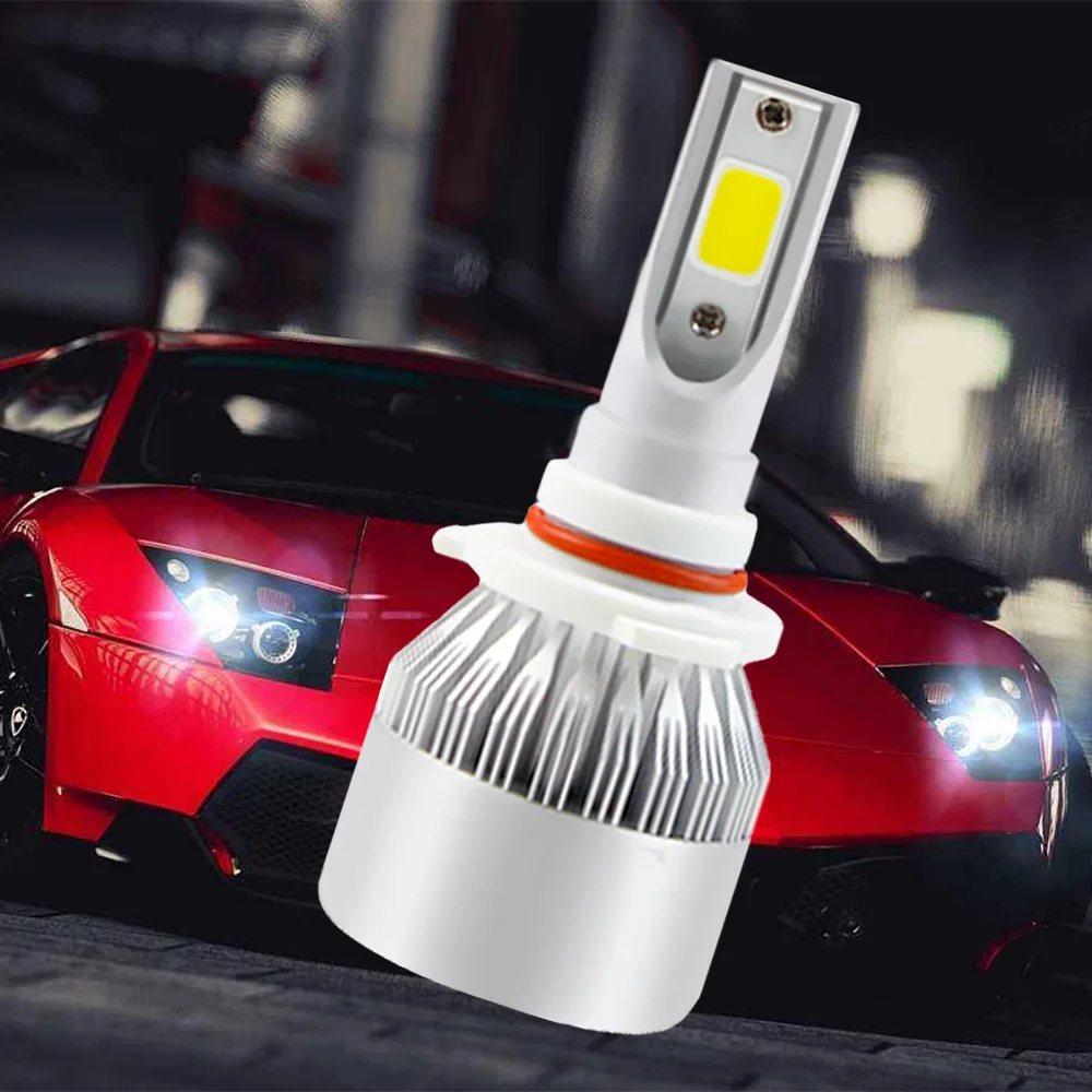 

2PCS C6 Fog Lights 9006 Type Waterproof Car Lamp COB Auto Headlight 72W Spot Light Super Bright Led Car Bulb for Night Semaphore