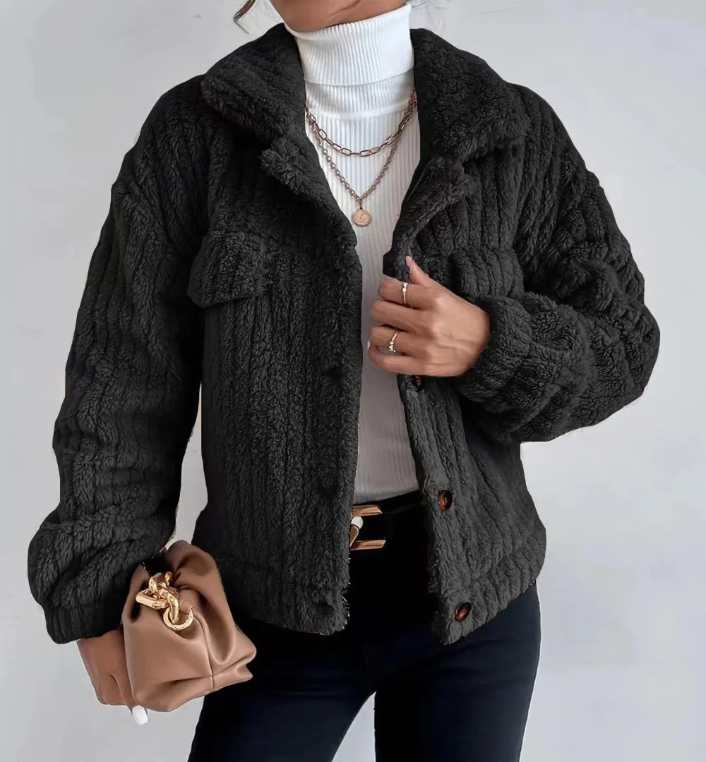 Imitation Mink Fur Thickened Lapel Jacket Men's Plush Warm Coat 2023 Autumn/Winter Fashion Men's Jacket Korean Fashion