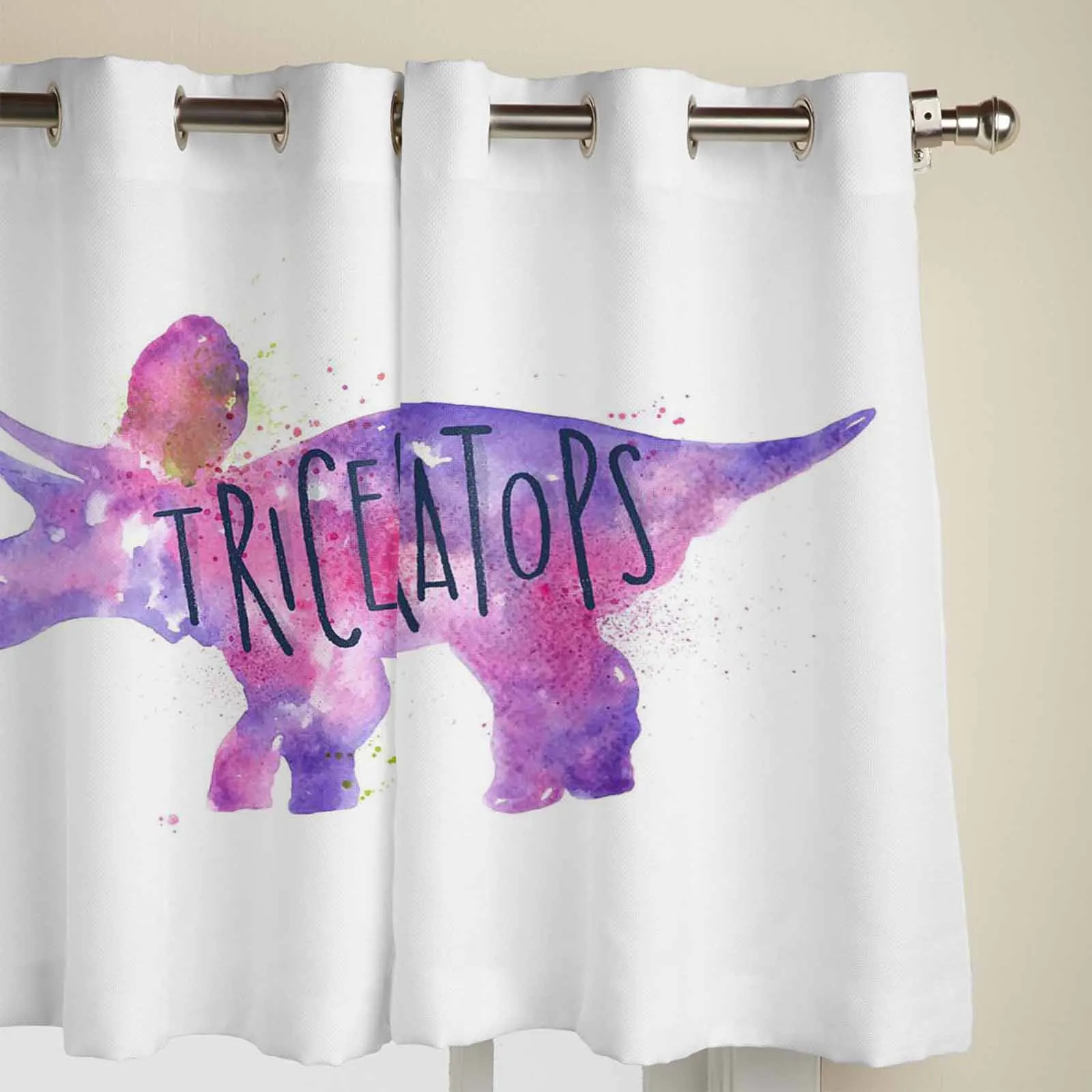 Акварельные занавески с динозавром оконные шторы для спальни домашний декор