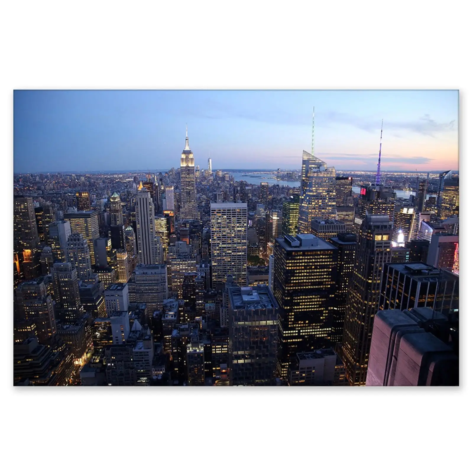 Картина на холсте с изображением ночного пейзажа Нью-Йорка