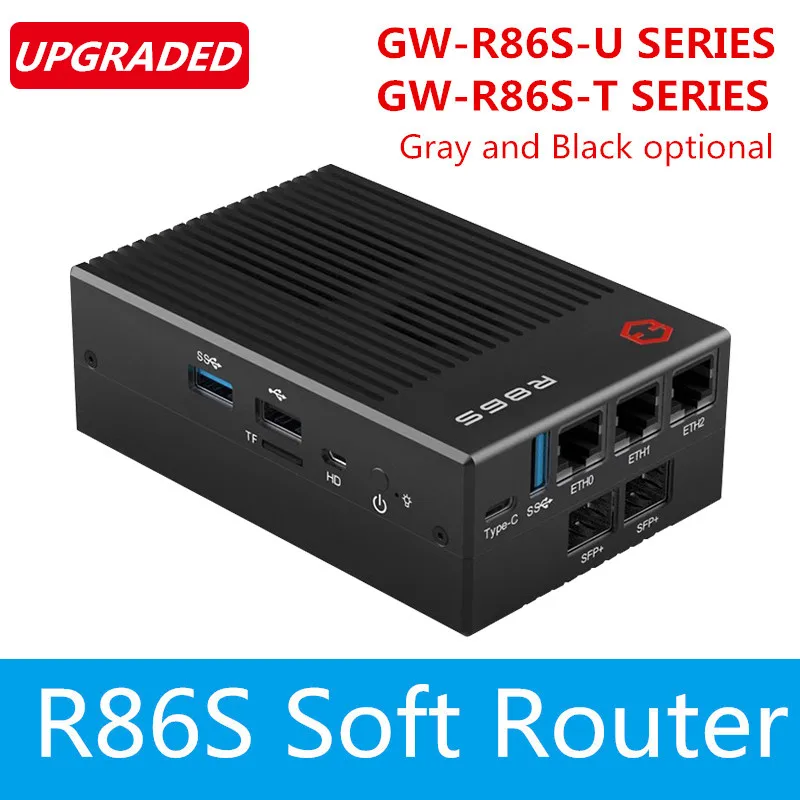 

R86s Soft Router 10 Gigabit Router Optical Port N5105 Mini Host Multi-Network Port Third-Generation Industrial Computer Small PC