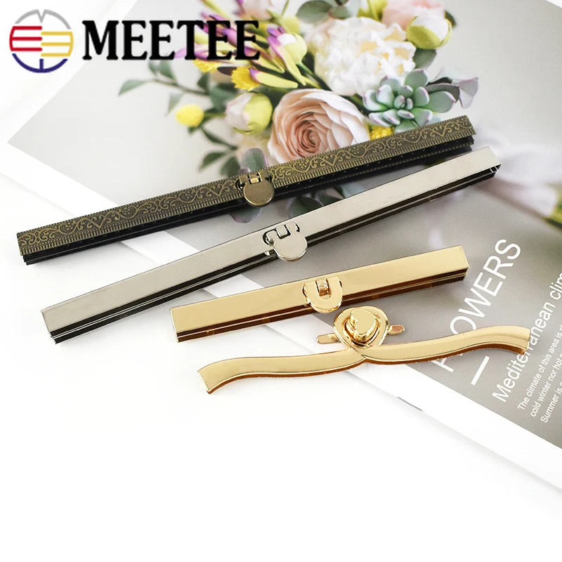 2/5Pcs Meetee Metal Bag Purse Frame Buckles Wallet Parts Hardware Decoration Lock Clasps Closure DIY Accessories |