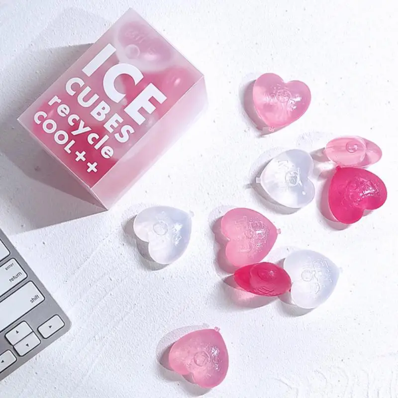 

15pcs Plastic Cartoon Heart Shaped Ice Cube Ice Tray Ice Hockey Cooling Down Iced Whiskey Recirculating Ice Hockey Home